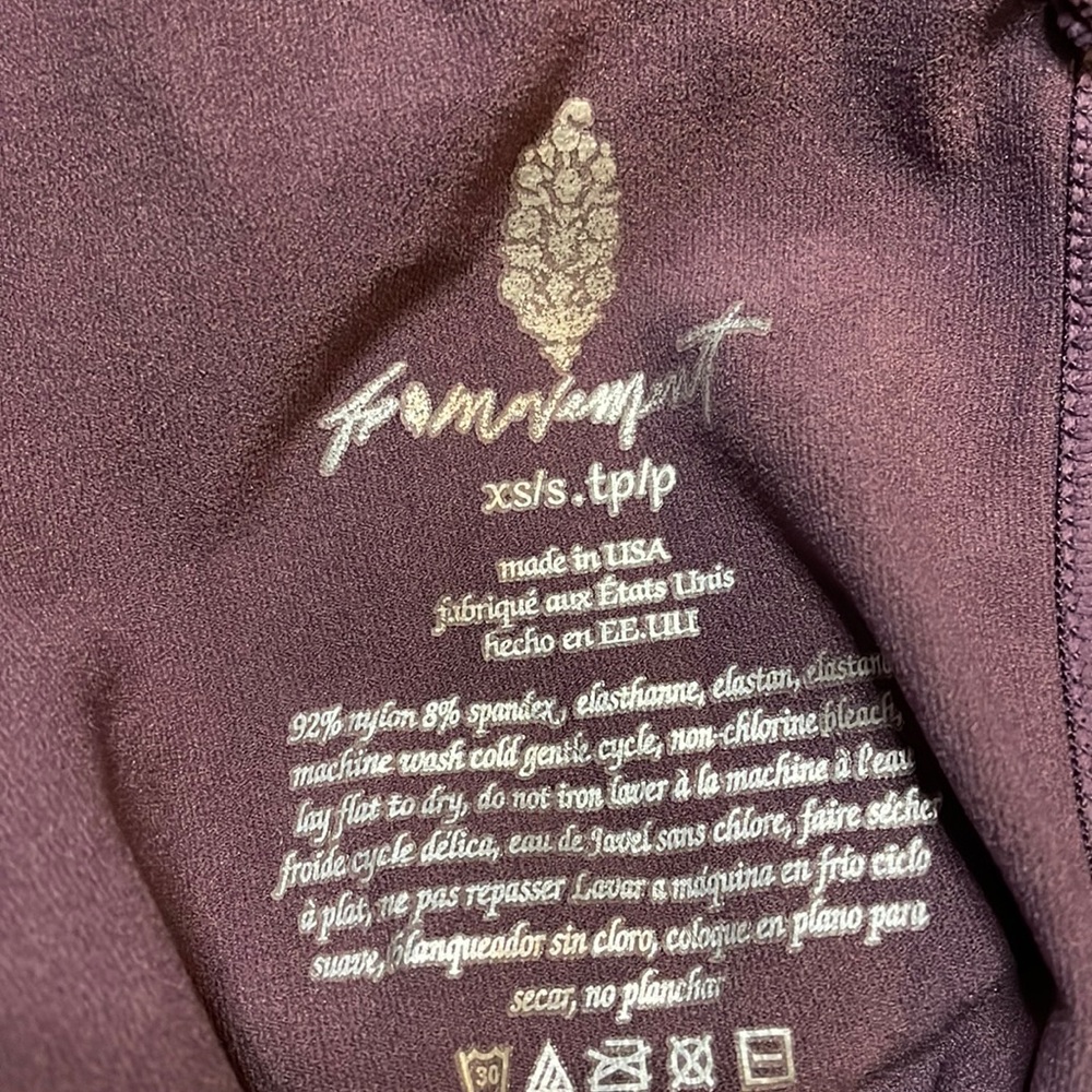 Free People Movement Good Karma Onesie Eggplant XS/S NEW - Picture 5 of 5